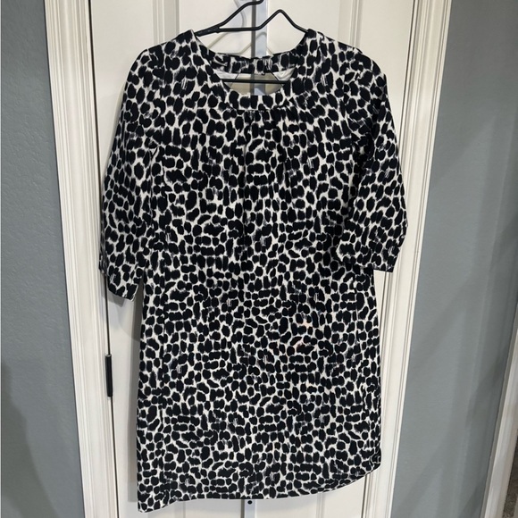 Kate Spade Look For the Silver Lining Animal Print Silk Dress Size 6 - Picture 1 of 4